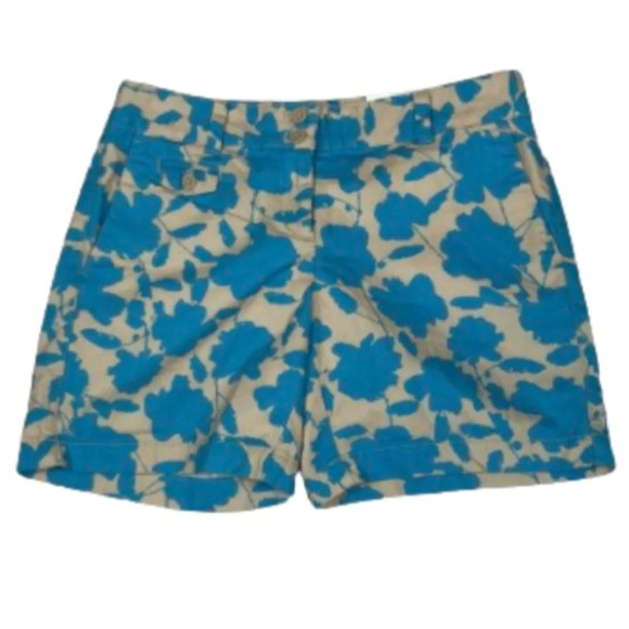 LOFT Pants - LOFT Shorts Women’s Size 0 Original Blue & Khaki Floral Print New With Tags